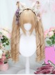 Moon Velvet Series Tsundere Lady Blonde Hair Flat Bangs Roman Roll Dual Horsetail Hairpin Sweet Lolita Wig