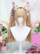 Moon Velvet Series Tsundere Lady Blonde Hair Flat Bangs Roman Roll Dual Horsetail Hairpin Sweet Lolita Wig