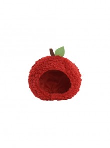 Childlike Cartoon Kawaii Fashion 3D Doll Accessories Simulation Cute Plush Red Apple Hood