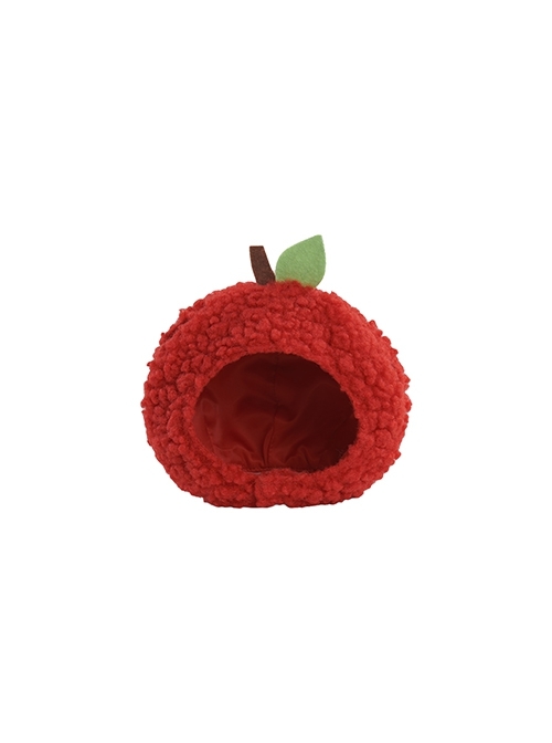 Childlike Cartoon Kawaii Fashion 3D Doll Accessories Simulation Cute Plush Red Apple Hood