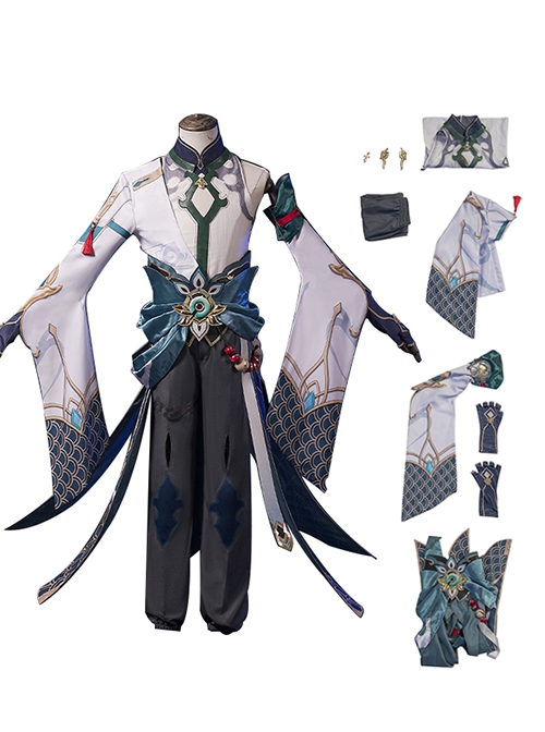 Honkai Star Rail Adventure Strategy Game Halloween Cosplay Drinking The Moon King Danheng Costume Set Without Dragon Horn