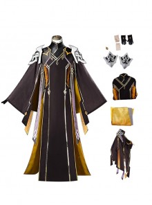 Game Genshin Impact Halloween Cosplay Rex Lapis Zhongli Costume Set