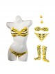 Urusei Yatsura Halloween Cosplay Lum Costume Tiger Stripe Bikini Full Set