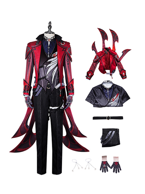 Genshin Impact Halloween Cosplay Outfit Diluc Ragnvindr Skin Red Dead Of Night Costume Full Set