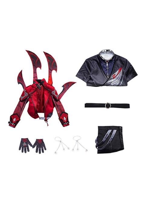 Genshin Impact Halloween Cosplay Outfit Diluc Ragnvindr Skin Red Dead Of Night Costume Full Set