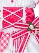 Hatsune Miku Fifteenth Anniversary Halloween Cosplay Hatsune Miku Cute Strawberry Lolita Top Skirt Costume Full Set