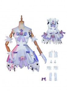 Honor Of Kings Halloween Cosplay Yao Valentine's Day Restrictions Skin Costume White Purple Dress Full Set