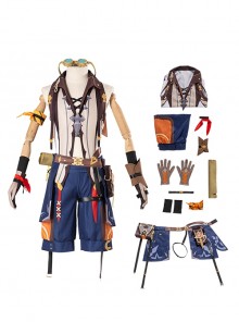 Genshin Impact Halloween Game Cosplay Bennett Costume Full Set Without Glasses