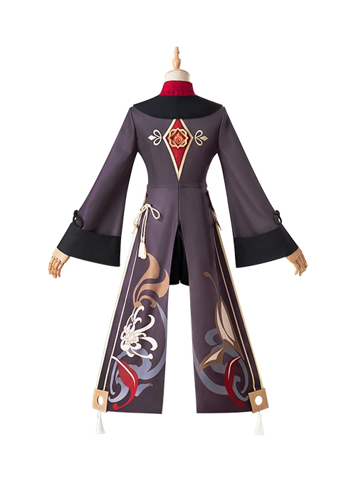 Genshin Impact Halloween Game Cosplay Hu Tao Costume Full Set