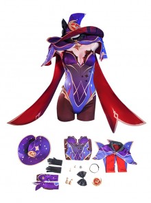 Genshin Impact Halloween Game Cosplay Astologis Mona Maggistus Costume Full Set