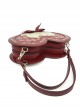 Ribbon Bowknot Rabbit Tea Party Burgundy Checkerboard Sweet Lolita Wine Red Heart-Shaped Handbag