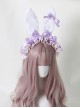 Alice Plush Bunny Ears Fairy Tale Style Cute Lace Ribbon Bowknot Sweet Lolita KC Headband