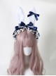 Alice Plush Bunny Ears Fairy Tale Style Cute Lace Ribbon Bowknot Sweet Lolita KC Headband