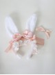 Alice Plush Bunny Ears Fairy Tale Style Cute Lace Ribbon Bowknot Sweet Lolita KC Headband