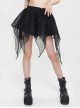 Punk Style Shiny Diamond Mesh With Hard Mesh Lining Black Ballet Skirt