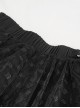 Punk Style Shiny Diamond Mesh With Hard Mesh Lining Black Ballet Skirt