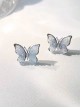 Gradient Water Blue Artificial Crystal Elegant Sweet Classic Lolita Daily Beautiful Butterfly Earrings