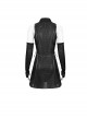 Punk Style Elastic Cheongsam High Collar Black Sleeveless Short Dress