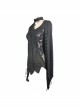 Gothic Style Warm Knitted Wool With Asymmetric Stretch Rose Embroidery Black Long Sleeve Daily Sweater