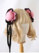 Chinoiserie Quadratic Element Chunli Lace Ribbon Bowknot Tassel Meatball Head Side Clip Sweet Lolita Hairpin