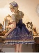 Shoemaker Elf Series Cute Fairy Tale Style Elegant Blue Ribbon Bowknot Ruffles Mesh Yarn Sweet Lolita Sleeveless Dress