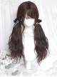 Sleepwalking Notes Series Versatile Brown Long Woolly Curly Hair Cute Bangs Sweet Lolita Daily Wig