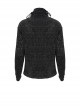 Punk Style Decadent Imitation Plush Patchwork Ripped Knit Shoulder Eyelet Tied With Irregular Hem Black Long Sleeved Warm Sweater