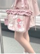 Elegant Romantic Glossy Satin Ruffles Transparent Layer Itabag Kawaii Fashion Crossbody Soft Tote Bag