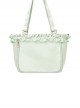 Elegant Romantic Glossy Satin Ruffles Transparent Layer Itabag Kawaii Fashion Crossbody Soft Tote Bag