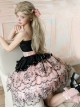 Throbbing Potion Series Black Pink Magic Embroidery Print Splicing Mesh Yarn Sweet Lolita Sleeveless Dress Magic Hat Set