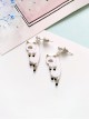 Alloy Chic Cute Soft Girl Daily Cartoon Childlike Small Animals Kawaii Fashion Kitten Earrings