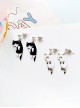 Alloy Chic Cute Soft Girl Daily Cartoon Childlike Small Animals Kawaii Fashion Kitten Earrings