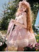 Shell Rabbit Series Pink Ballet Princess Style Dreamy Mesh Yarn Bunny Embroidery Sweet Lolita Vest Skirt Set