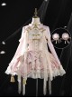 White Pear Dream Series Cute Ruffles Chinoiserie Sweet Lolita Lively Idol Beautiful Girl Sleeveless Dress Coat Set