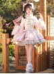 White Pear Dream Series Cute Ruffles Chinoiserie Sweet Lolita Lively Idol Beautiful Girl Sleeveless Dress Coat Set