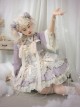 White Pear Dream Series Cute Ruffles Chinoiserie Sweet Lolita Lively Idol Beautiful Girl Sleeveless Dress Coat Set