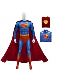 Movie Superman Legacy Halloween Cosplay Superman Bodysuit Costume Full Set