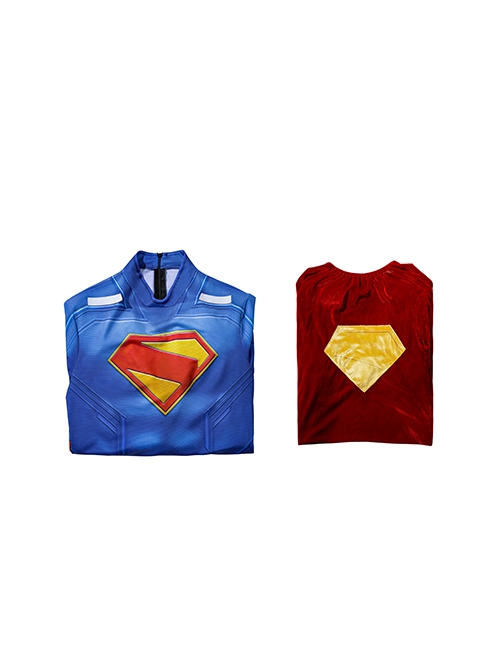 Movie Superman Legacy Halloween Cosplay Superman Bodysuit Costume Full Set