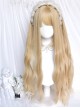 Barbie Girl Series Angel Cute Straight Bangs Elegant Blonde Fluffy Long Curly Hair Classic Lolita Wig