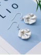 925 Silver Needle White Shell Pearl Ocean Style Natural Beauty Versatile Classic Lolita Earrings