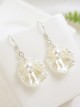 925 Silver Needle White Shell Pearl Ocean Style Natural Beauty Versatile Classic Lolita Earrings