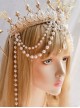 Gorgeous Retro Palace Style Rhinestone Pendant Pearl Chain Baroque Aristocracy Classic Lolita Crown