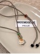 Elegant Daily Versatile Chinoiserie Zen Feeling Kawaii Fashion Cute Cat Paw Bodhi Necklace