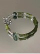 Chinoiserie Imitation Jade Emerald Elegant Green Bamboo Classic Lolita Hand-Woven Strings Bracelet