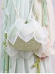 Lotus Series Handmade Elegant Creative Yarn Lotus Root Shape Chinoiserie Pearl Chain Classic Lolita Crossbody Bag