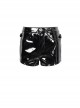 Punk Style Stretch Patent Leather Back Hollow Hip Revealing Design Black Detachable Shorts