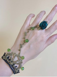 I Don'T Mind Series Thorny Flower Rose Vine Rose Lace Retro Elegant Elf Gothic Lolita Bracelet