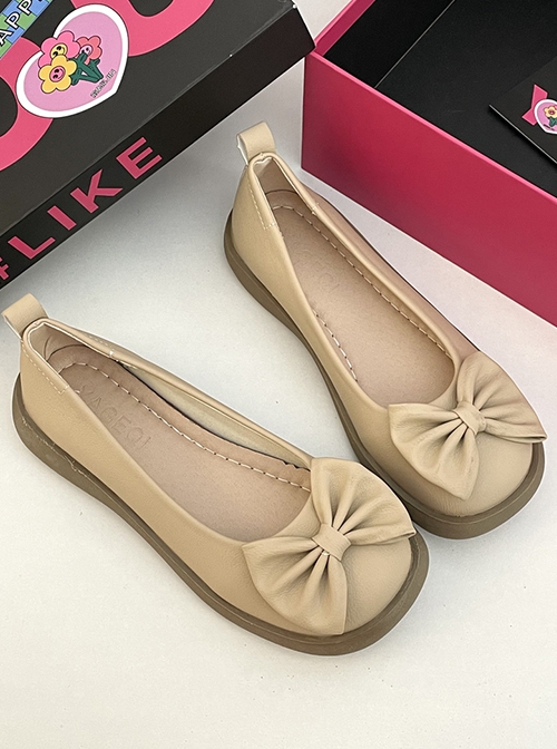 French Retro Daily Commute Vacation Classic Lolita Shallow Flat Bottom Comfortable Mary Jane Shoes