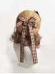 Fashion Retro Cute Sweet Lolita Satin Removable Brooch Long Ribbon Bowknot Round Beret