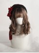 Fashion Retro Cute Sweet Lolita Satin Removable Brooch Long Ribbon Bowknot Round Beret